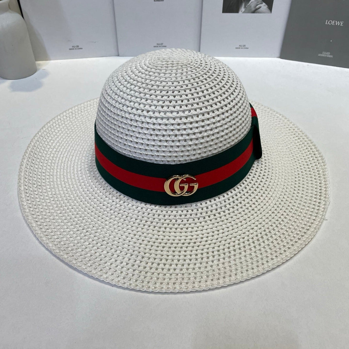 Open Knit Straw Hat - image 5