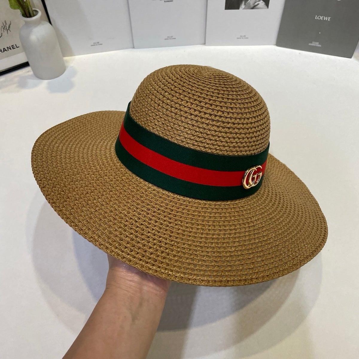 Open Knit Straw Hat - image 2