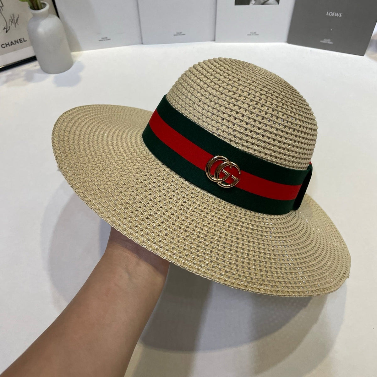Open Knit Straw Hat - image 8