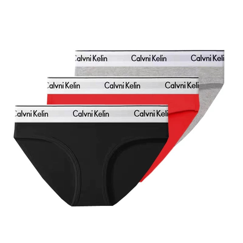Calvin Klein Black White Wordmark Waist Women's Briefs, image 3