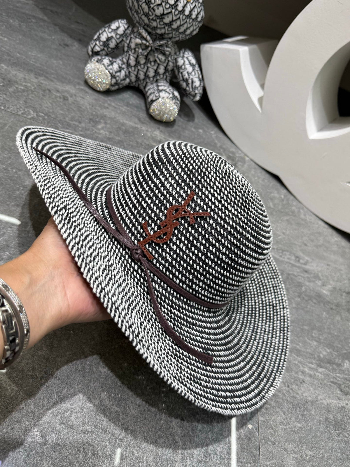 Saint Laurent Woven Open Knit Hat - image 4