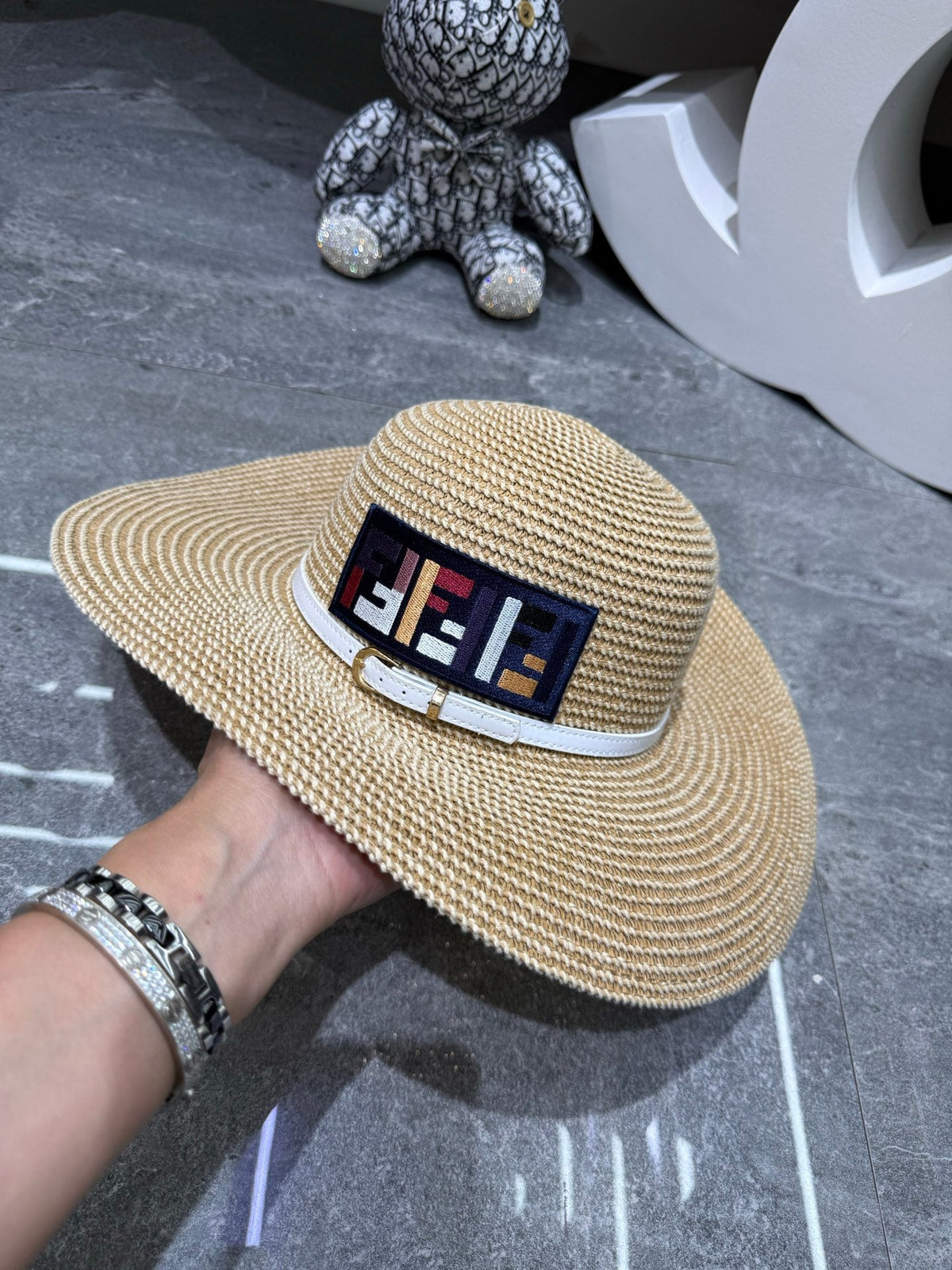 Fendi Woven Open Knit Hat - image 6