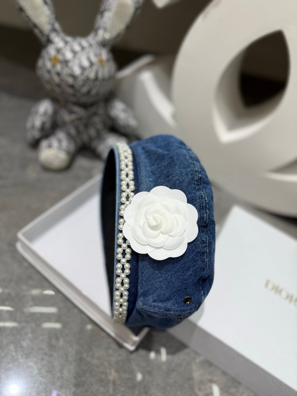 Chanel Denim Woven Beret - image 9