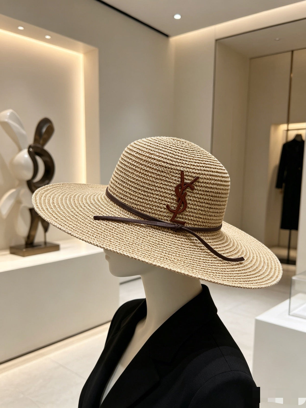 Saint Laurent Woven Open Knit Hat - image 2