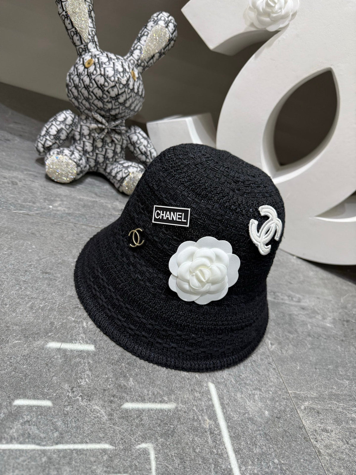 Chanel Woven Open Knit Hat - image 8