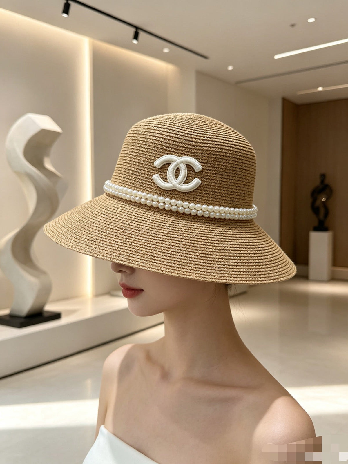 Chanel Woven Open Knit Bucket Hat - image 2