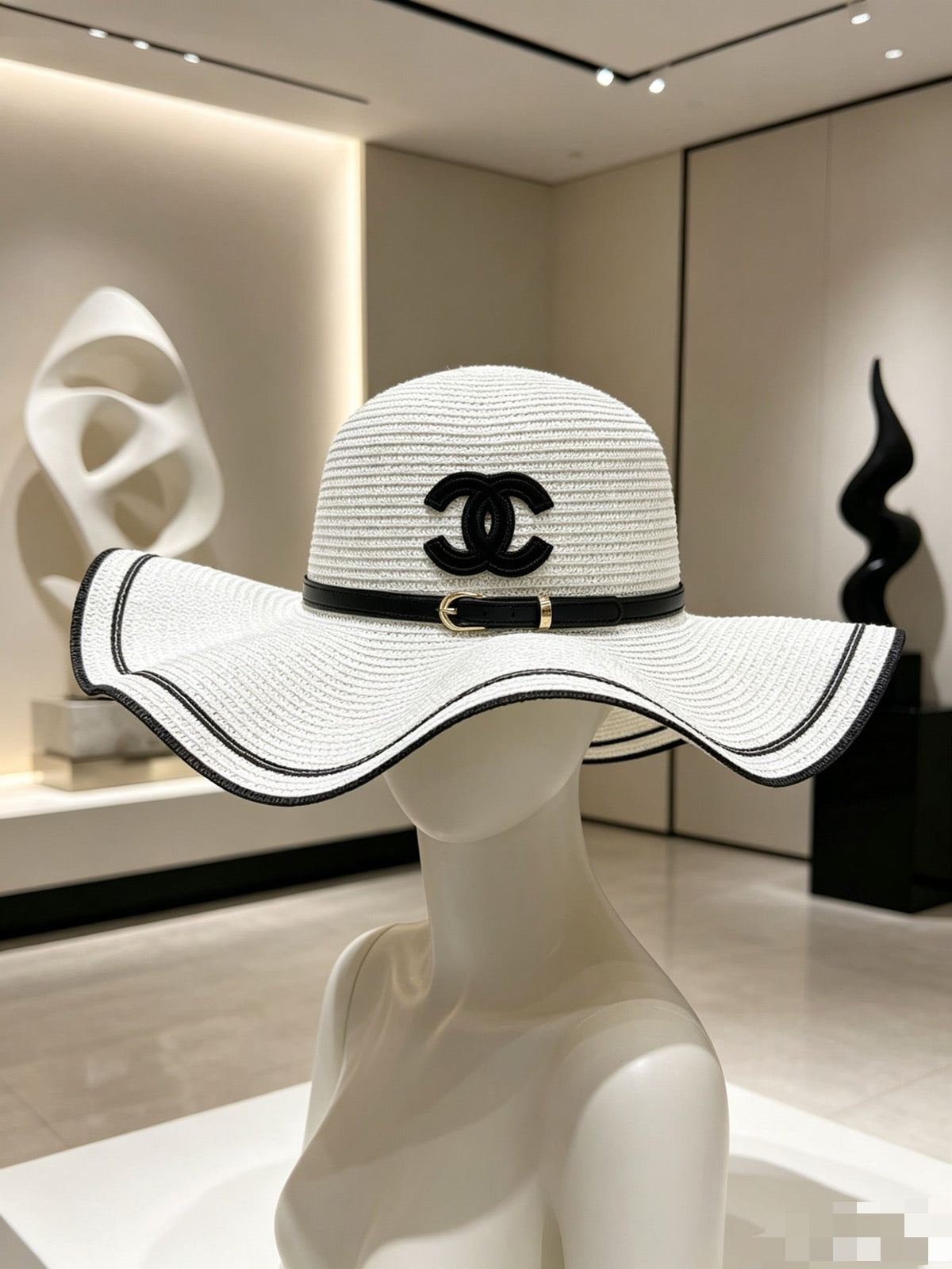 Chanel Woven Open Knit Hat - image 4
