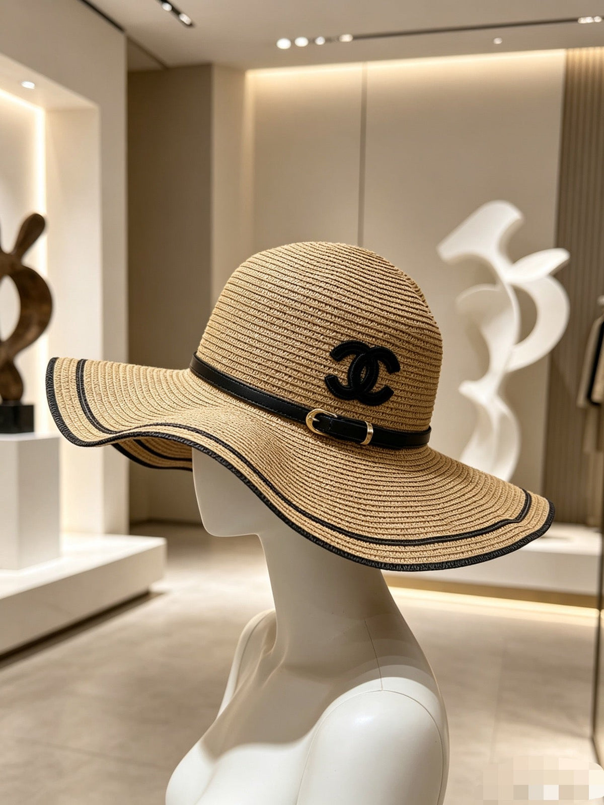 Chanel Woven Open Knit Hat - image 5