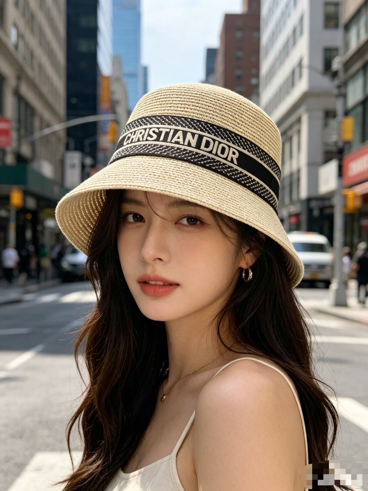 Dior Woven Open Knit Bucket Hat - image 2