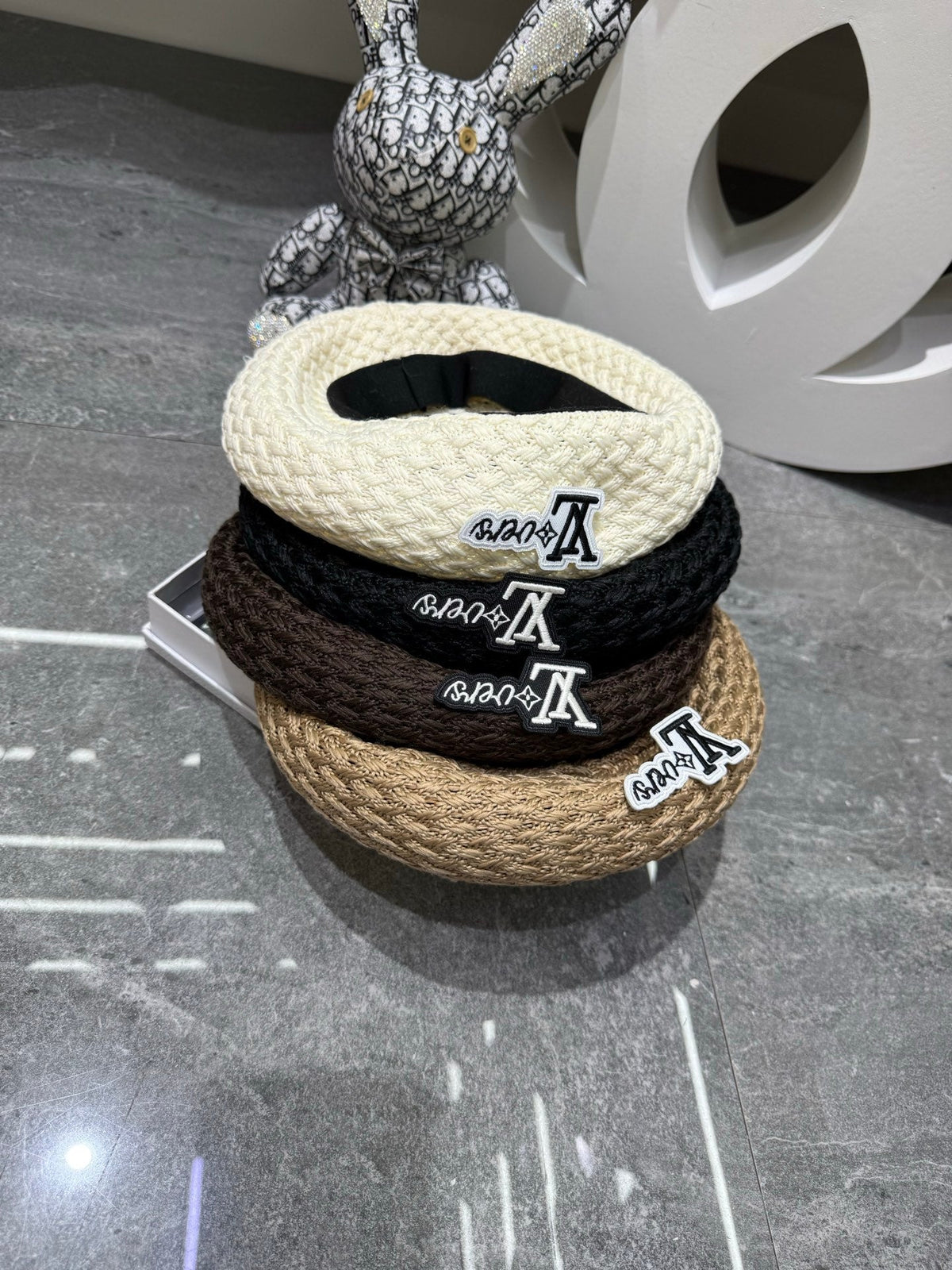 Woven Open Knit Beret - image 5