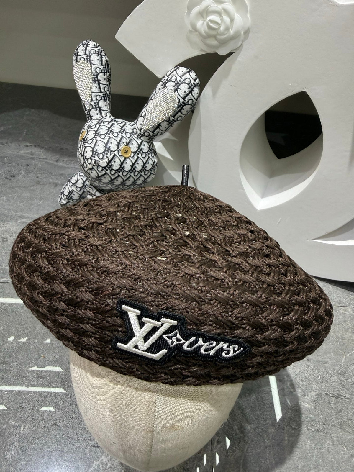 Woven Open Knit Beret - image 9