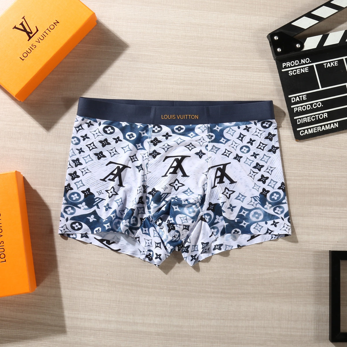 Louis Vuitton White Black Dense Botanical Print Boxer Briefs, image 7