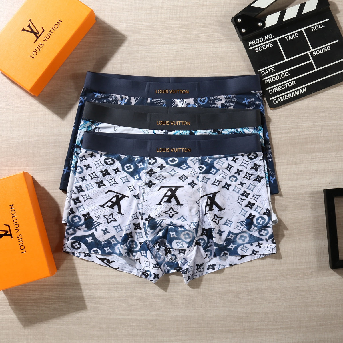 Louis Vuitton White Black Dense Botanical Print Boxer Briefs, image 2