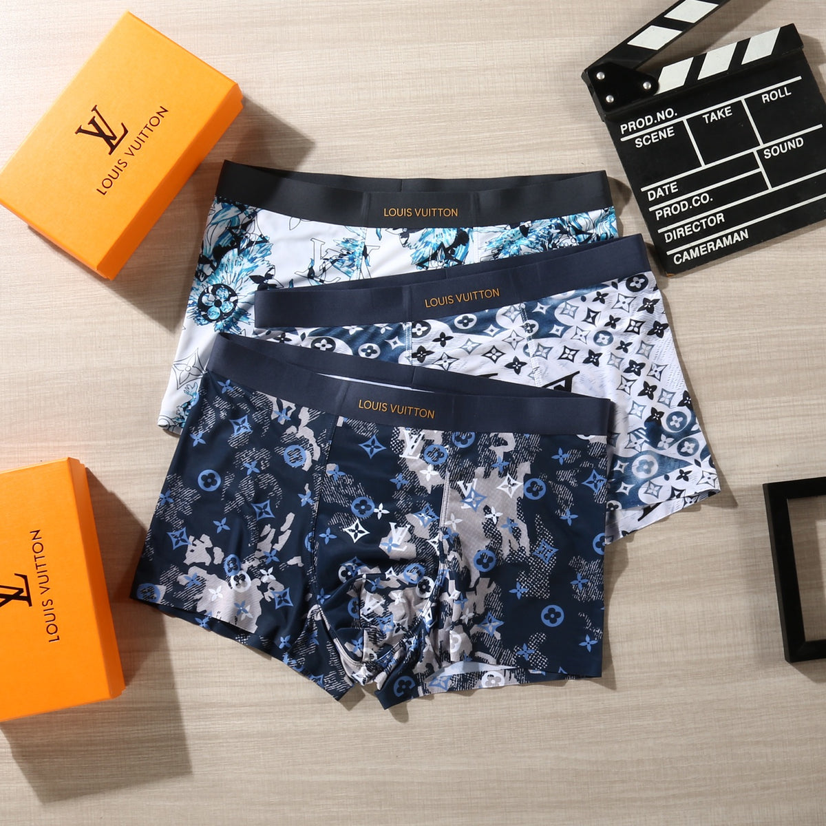 Louis Vuitton White Black Dense Botanical Print Boxer Briefs, image 3