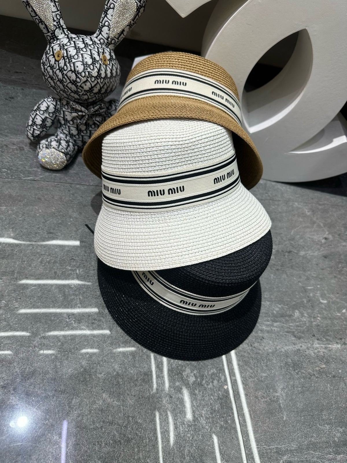 Miu Miu Woven Open Knit Bucket Hat - image 7