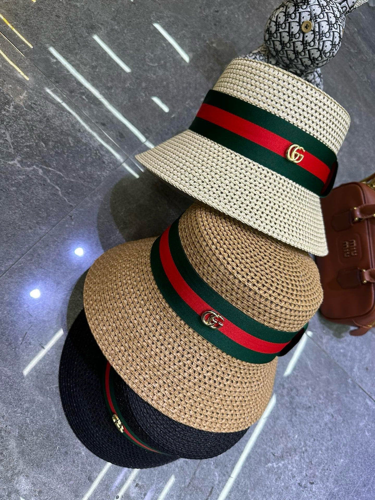 Gucci Woven Open Knit Bucket Hat - image 8