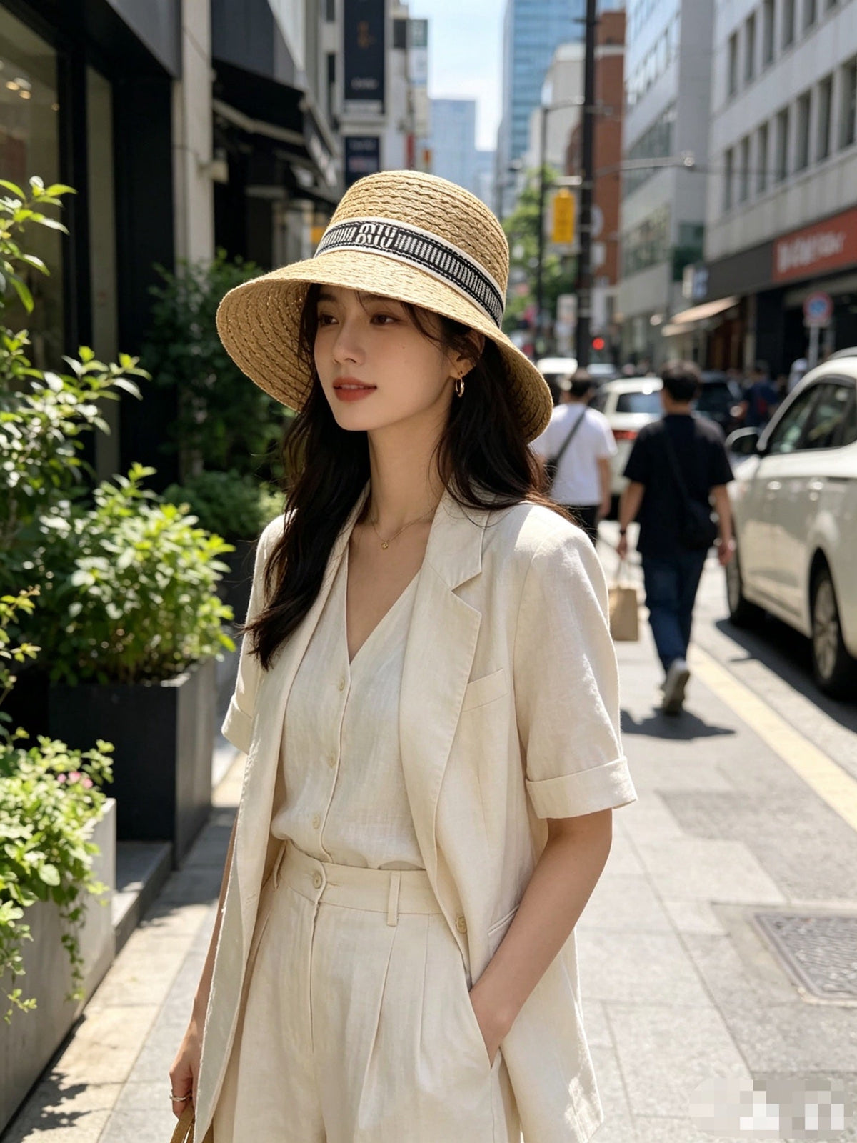 Miu Miu Woven Open Knit Bucket Hat - image 2