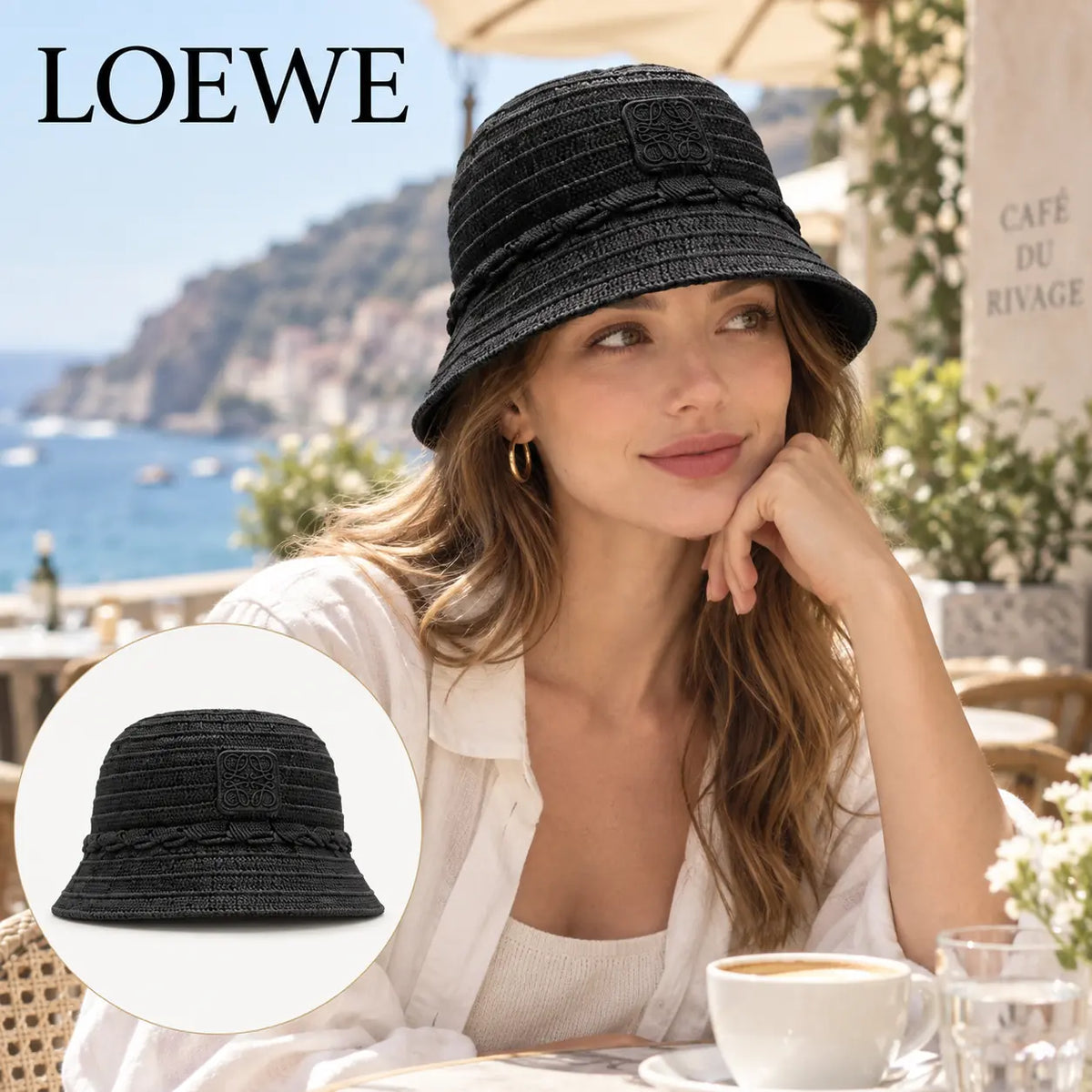 Loewe Bucket Hat worn by a model