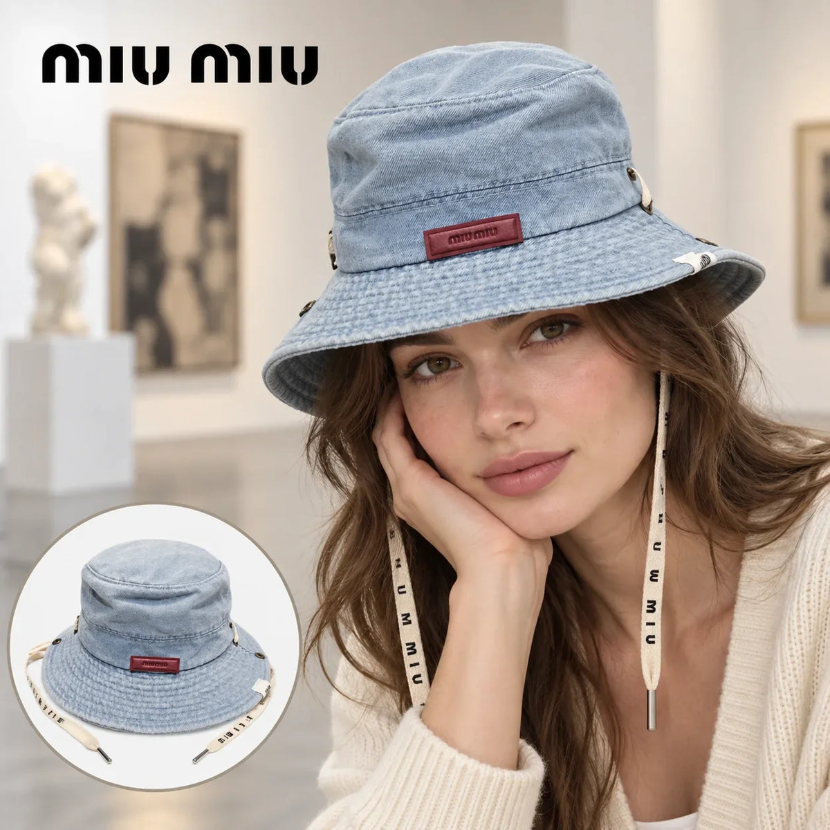 Miu Miu Denim Bucket Hat - image 1