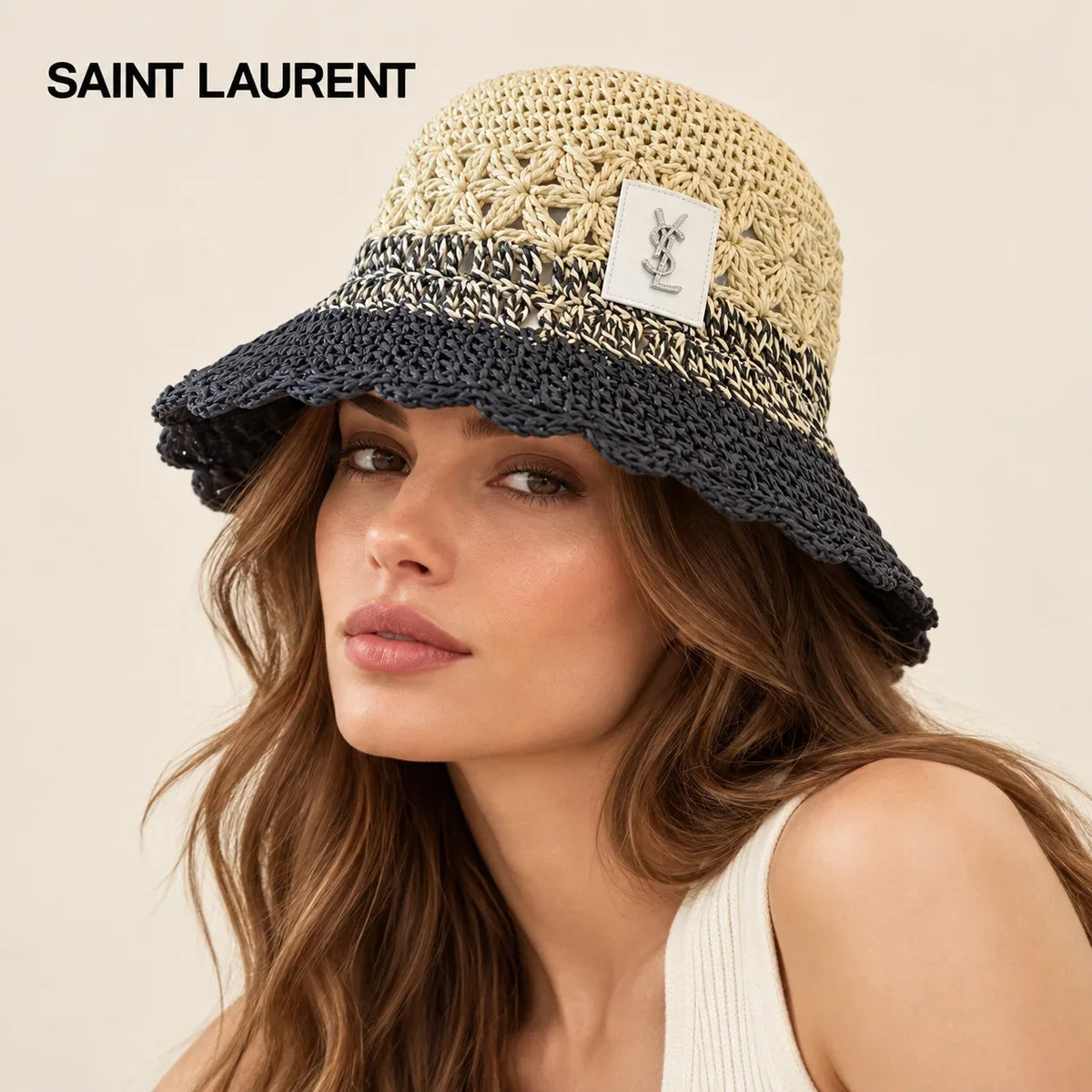 Saint Laurent Woven Bucket Hat - image 1