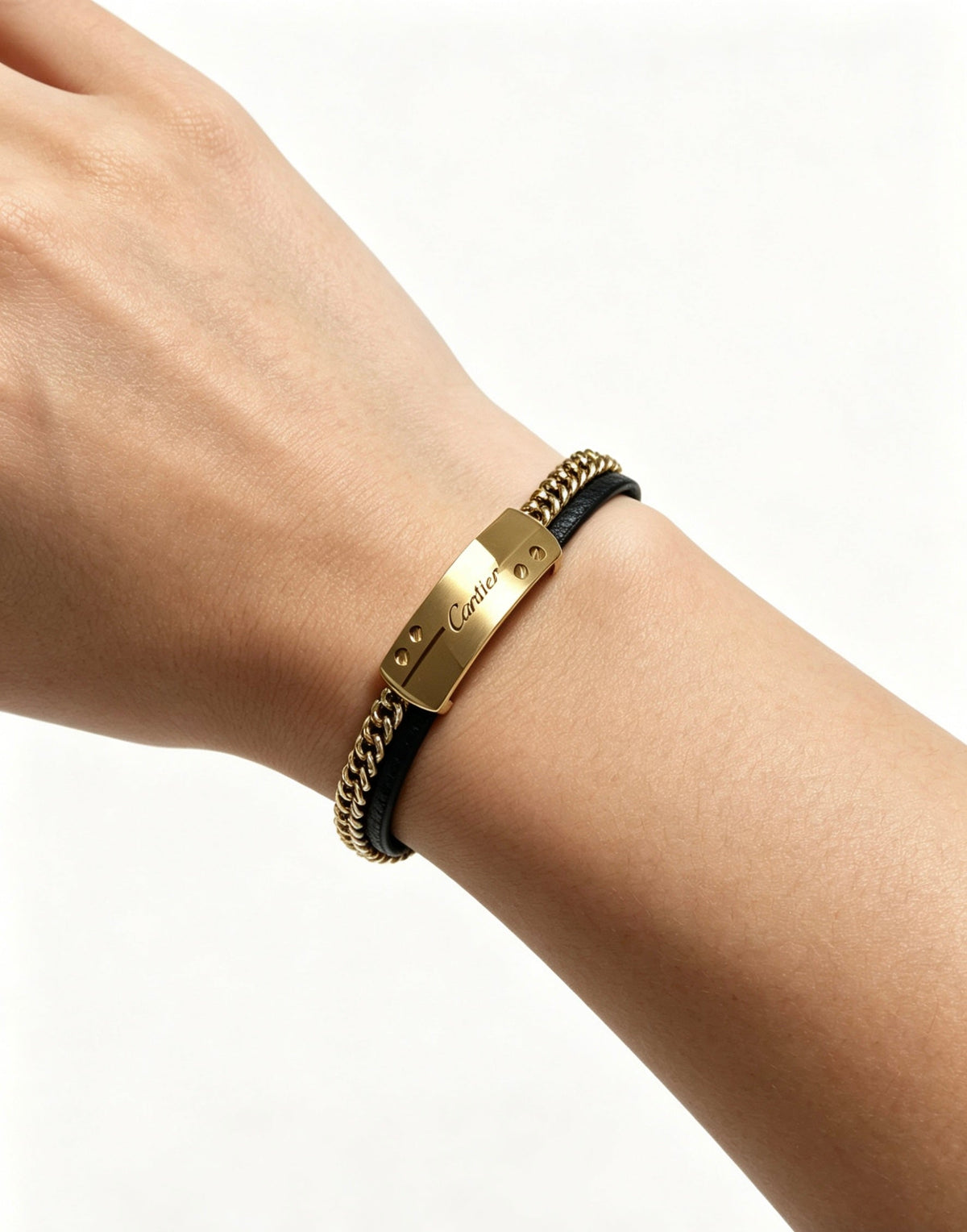 Martin Graham bracelet in polished metal-tone – side detail