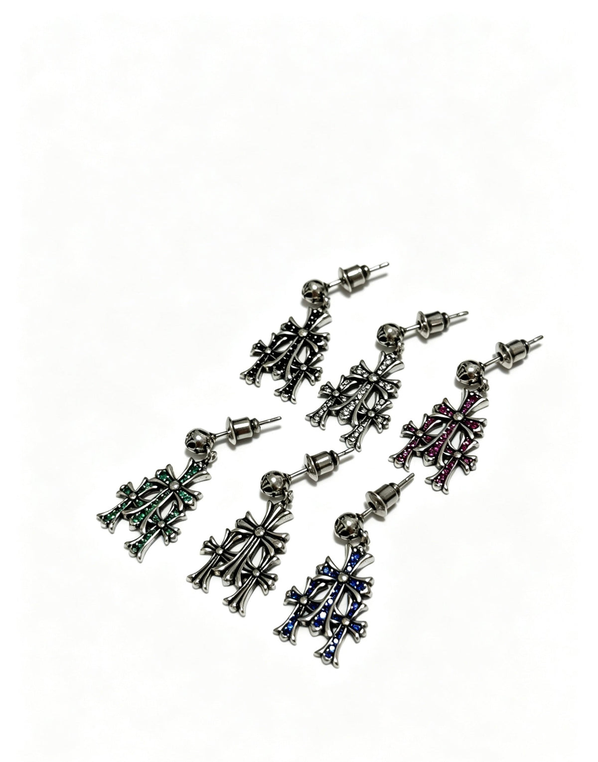 Martin Graham earrings in polished metal-tone – side detail