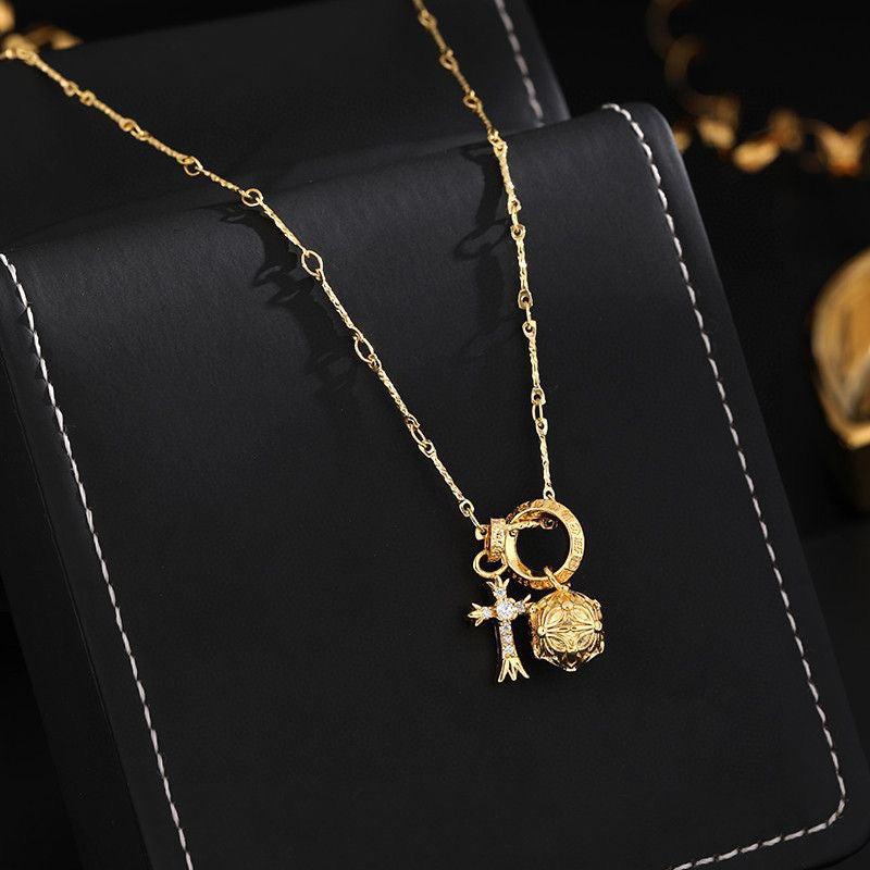 Martin Graham pendant necklace in polished metal-tone – main product view