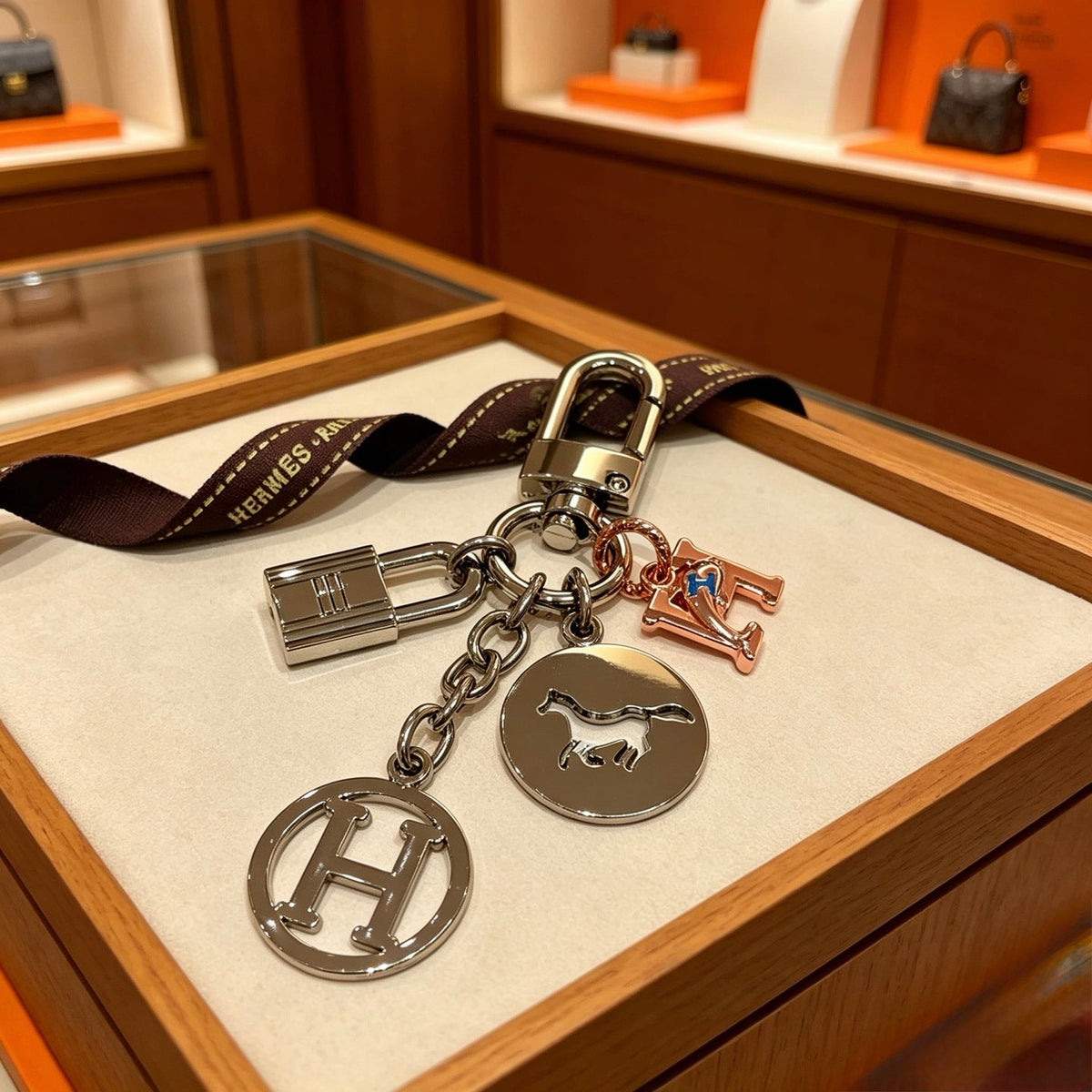 Martin Graham keychain in polished metal-tone – main product view