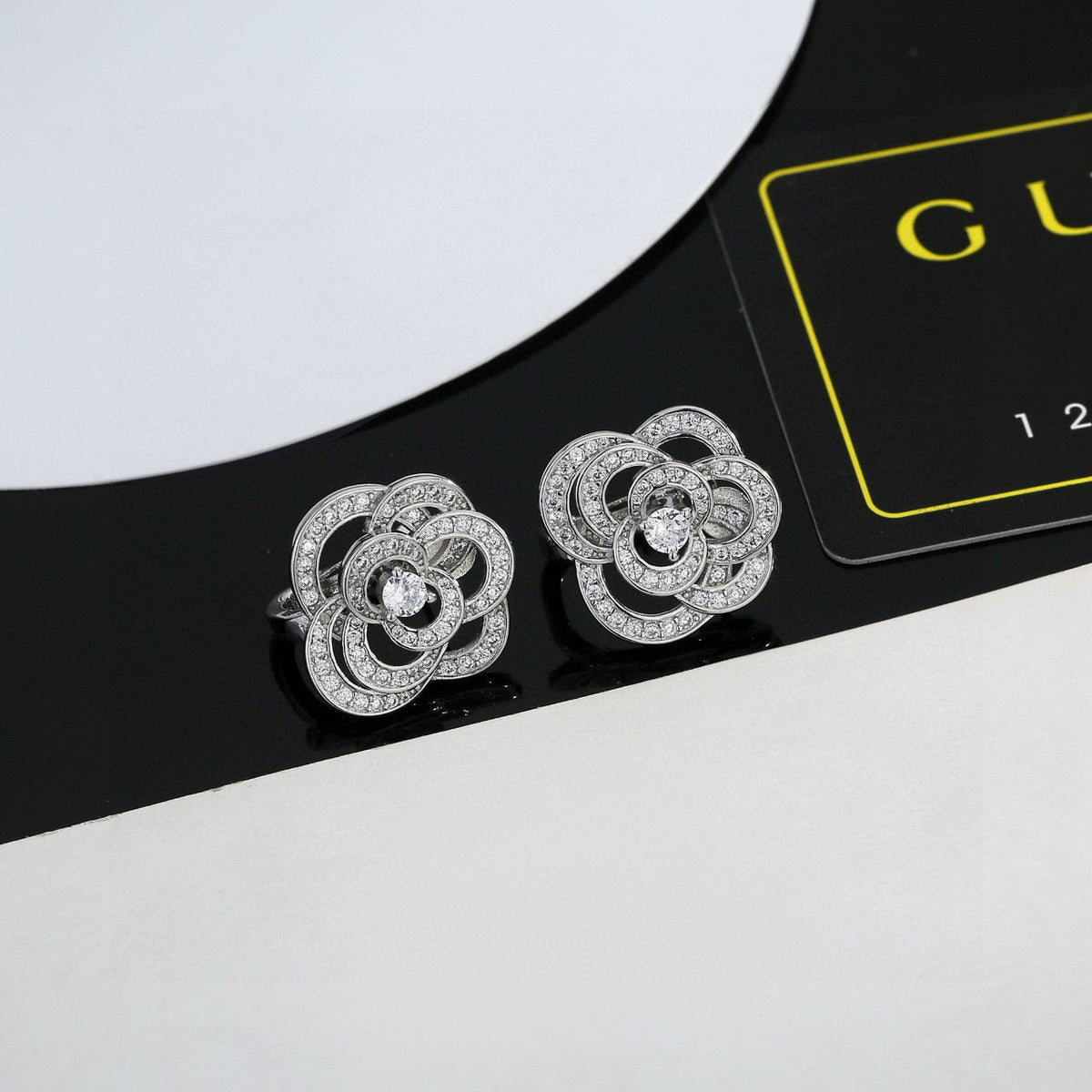 Martin Graham stud earrings in polished metal-tone – main product view