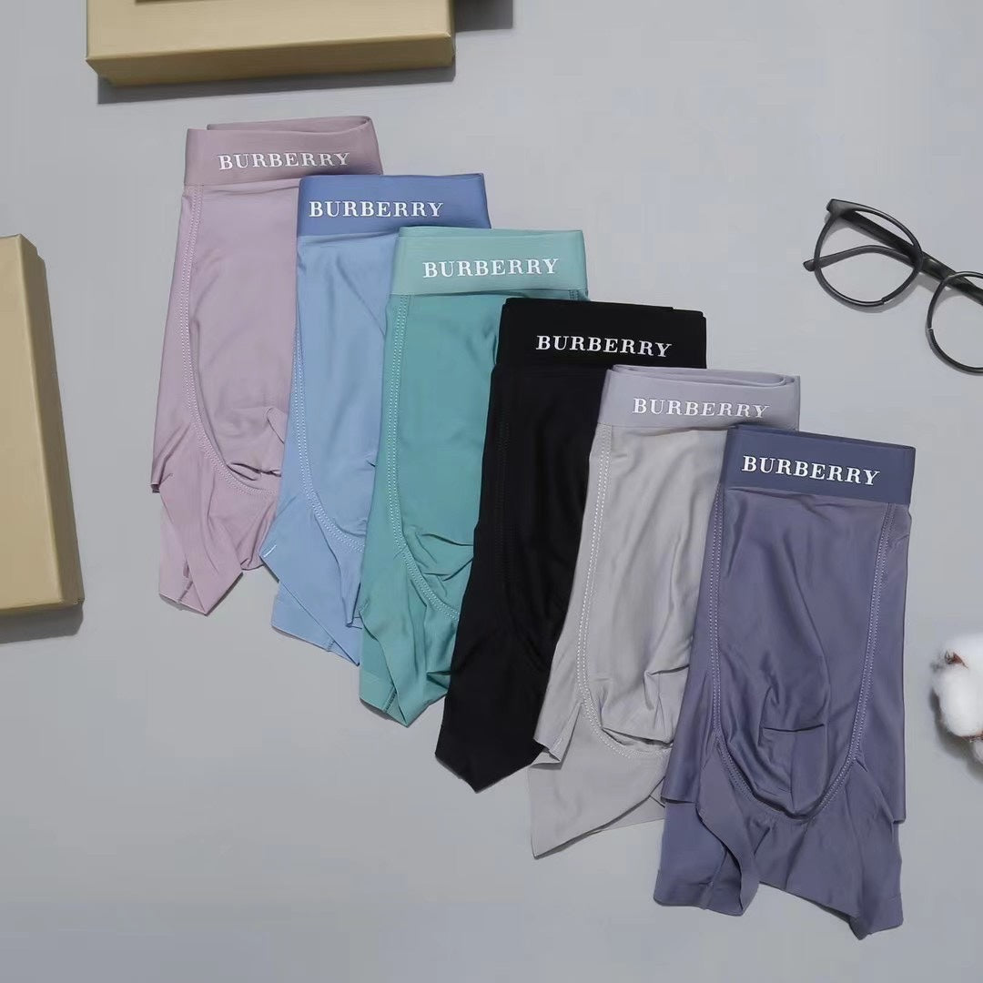 Burberry Contrast Waistbands And Understated Front Branding Men's Boxer Briefs - 3-Piece Box