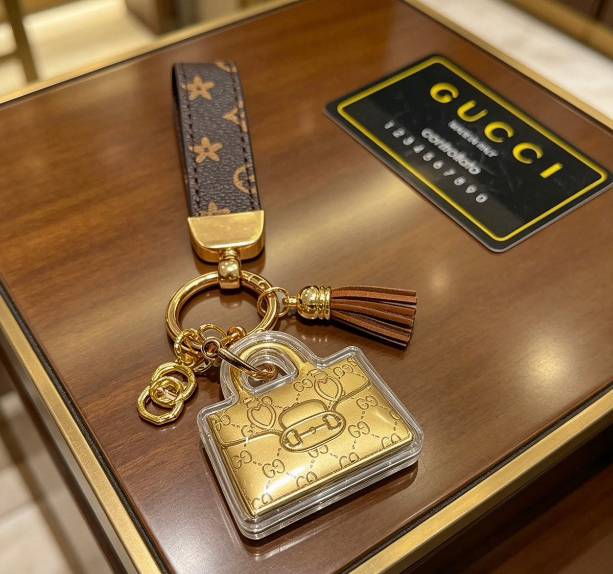 Martin Graham keychain in polished metal-tone – main product view