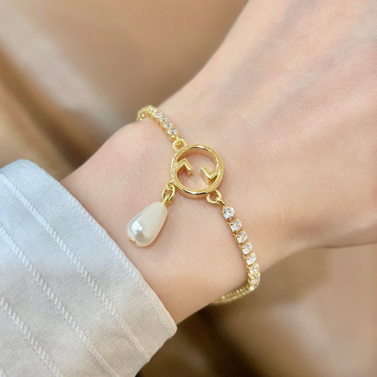 Martin Graham bracelet in polished metal-tone – main product view