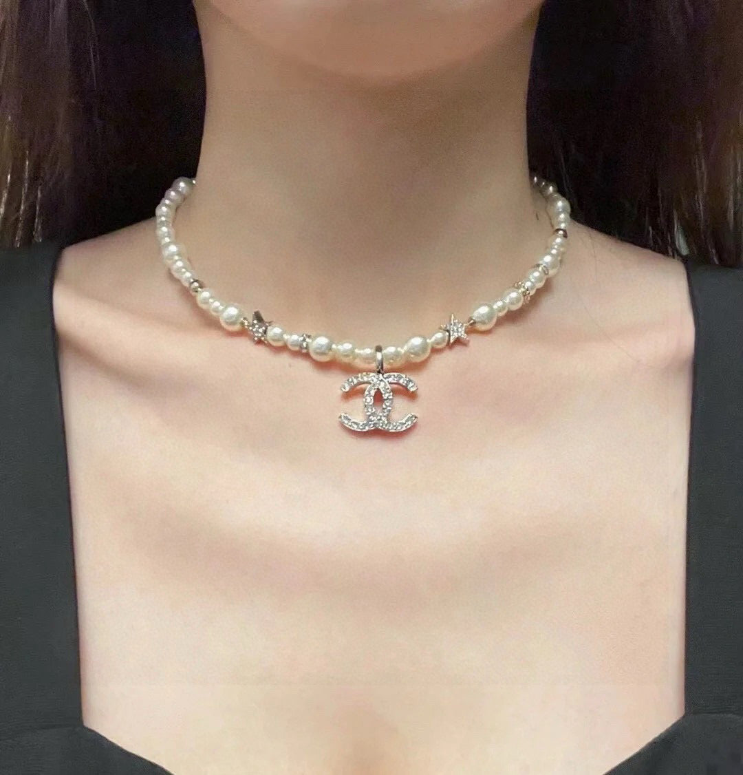 Martin Graham pendant necklace in polished metal-tone – main product view