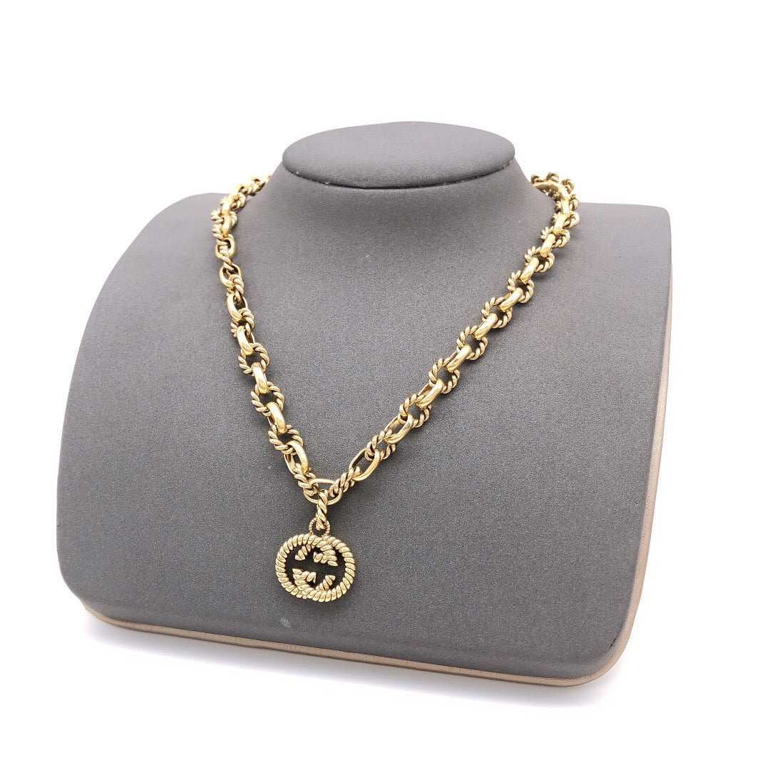 Martin Graham pendant necklace in polished metal-tone – main product view