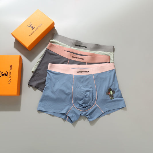 Louis Vuitton Modal-Blend Character Motif Men's Underwear - 3-Piece Box