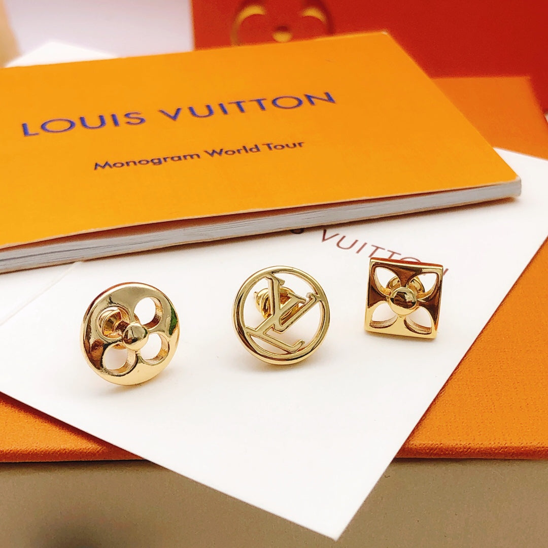 Martin Graham stud earrings in polished metal-tone – main product view