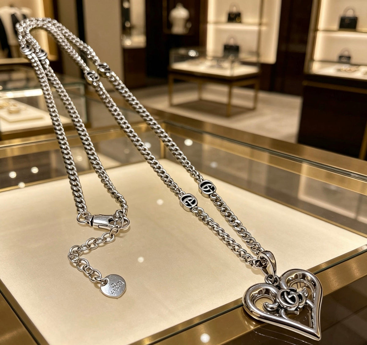 Martin Graham pendant necklace in polished metal-tone – main product view