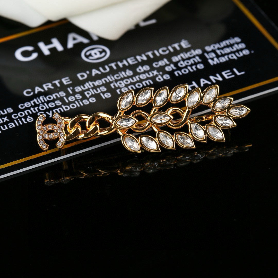 Martin Graham Double-C brooch in polished metal-tone – main product view