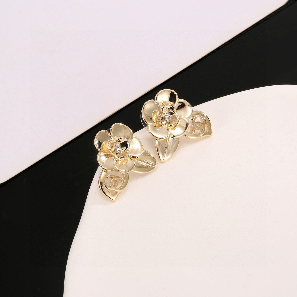 Martin Graham stud earrings in polished metal-tone – main product view