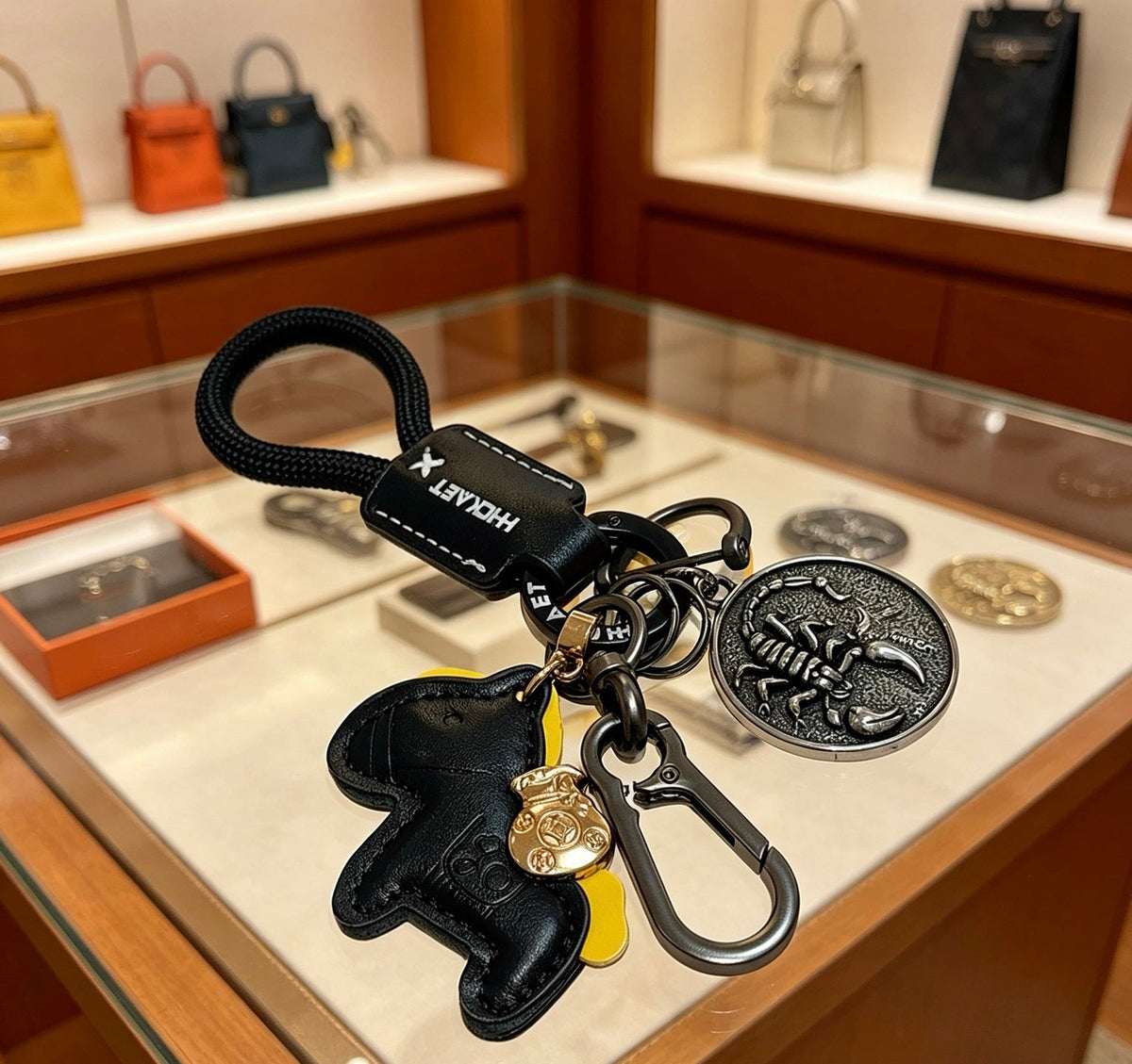 Martin Graham keychain in polished metal-tone – main product view
