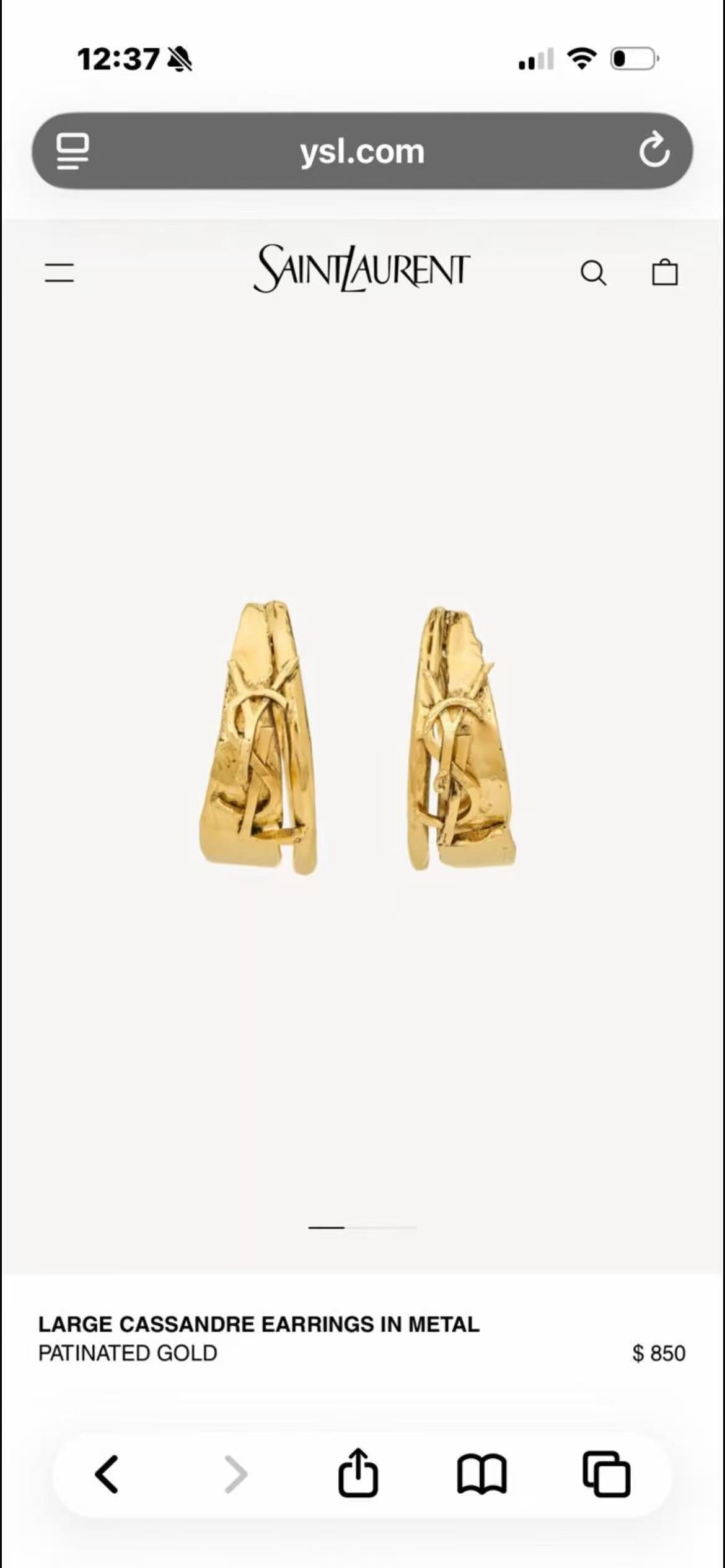 Martin Graham earrings in polished metal-tone – main product view