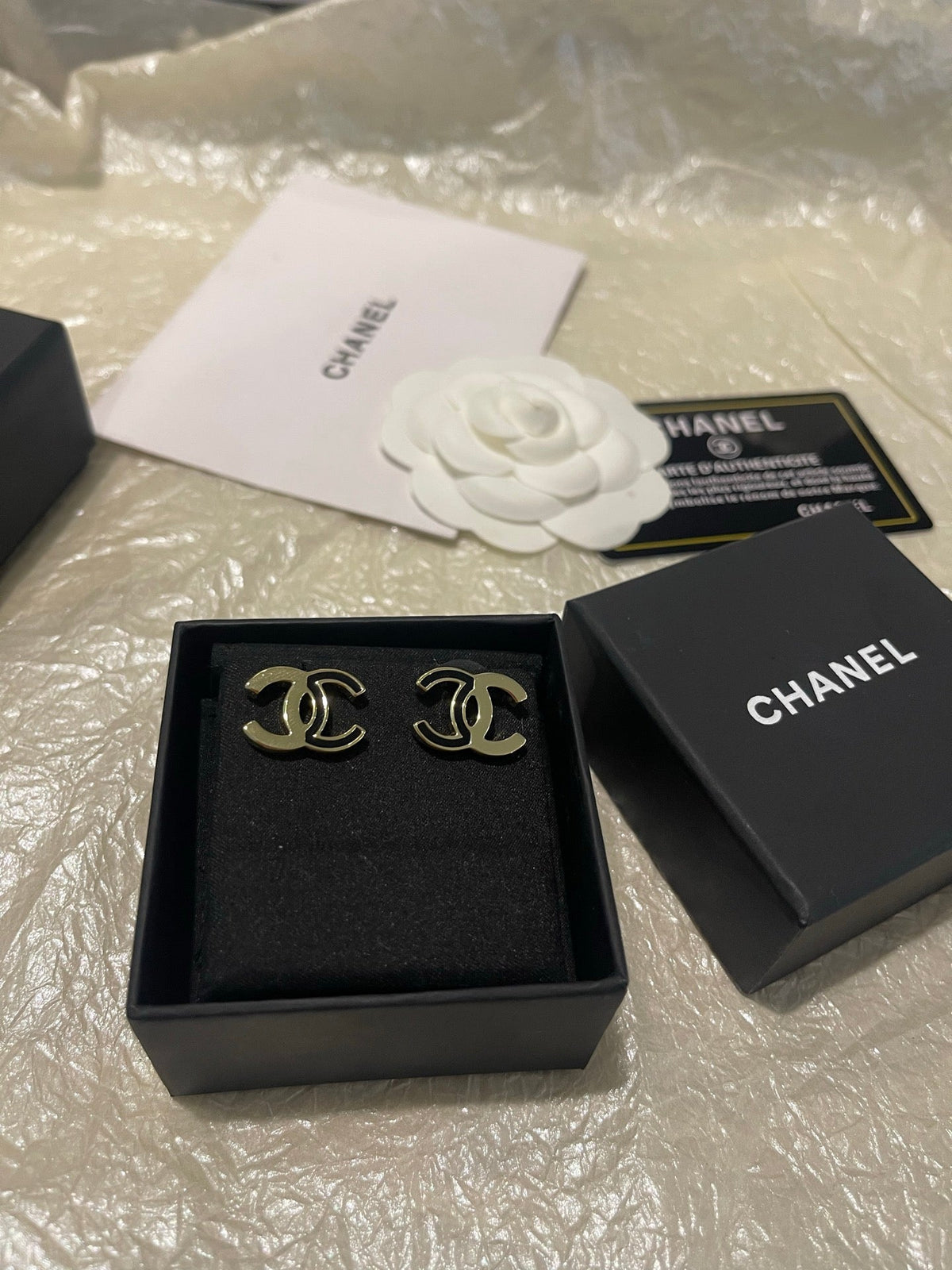 Martin Graham stud earrings in polished metal-tone – main product view