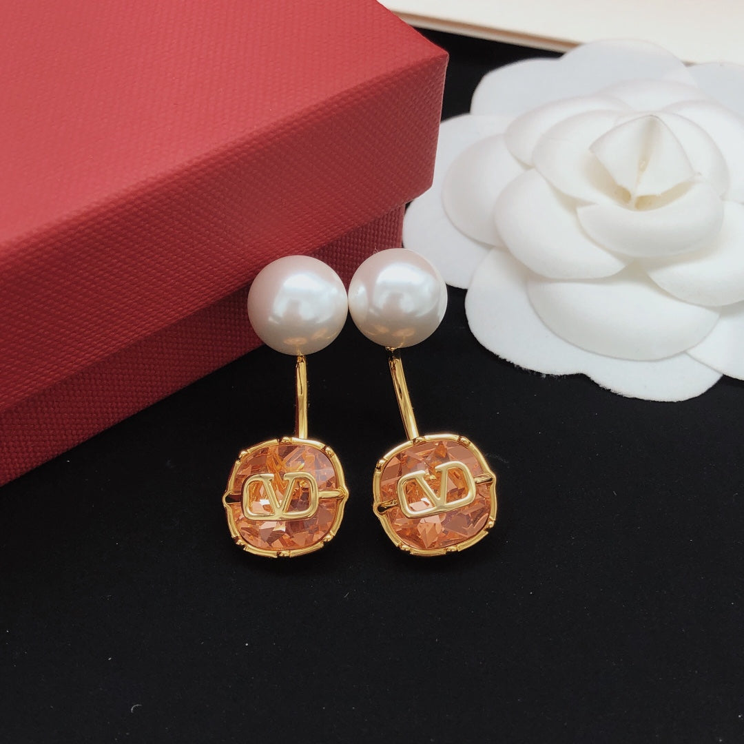 Martin Graham drop earrings in polished metal-tone – main product view