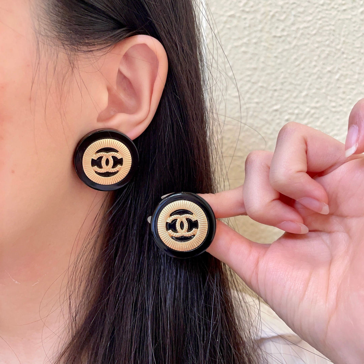 Martin Graham stud earrings in polished metal-tone – main product view