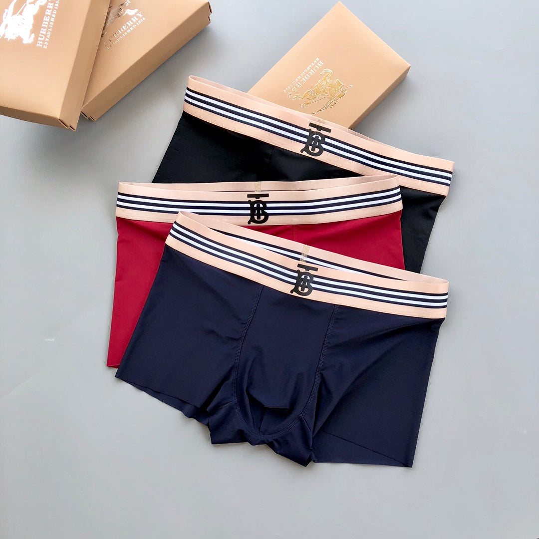 Burberry Striped Waistbands Men's Boxer Briefs - 3-Piece Box