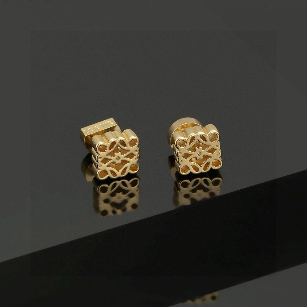 Martin Graham stud earrings in polished metal-tone – main product view