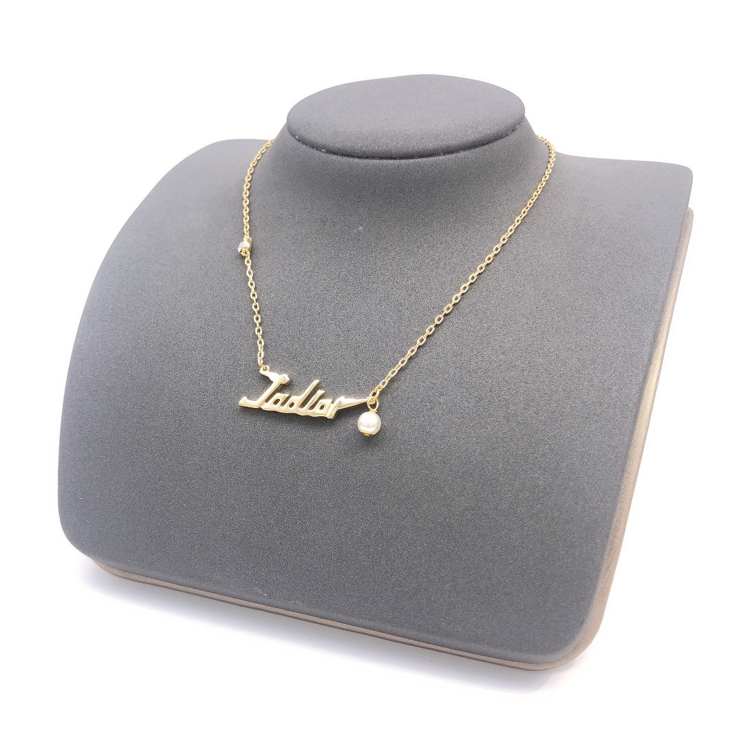 Martin Graham pendant necklace in polished metal-tone – main product view