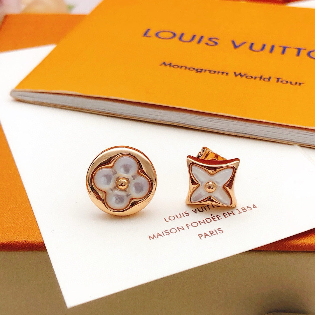 Martin Graham stud earrings in polished metal-tone – main product view