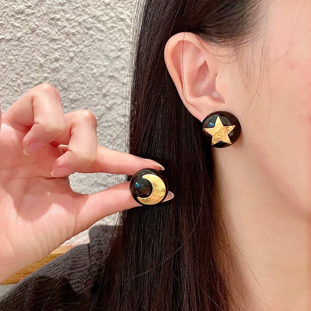 Martin Graham stud earrings in polished metal-tone – main product view