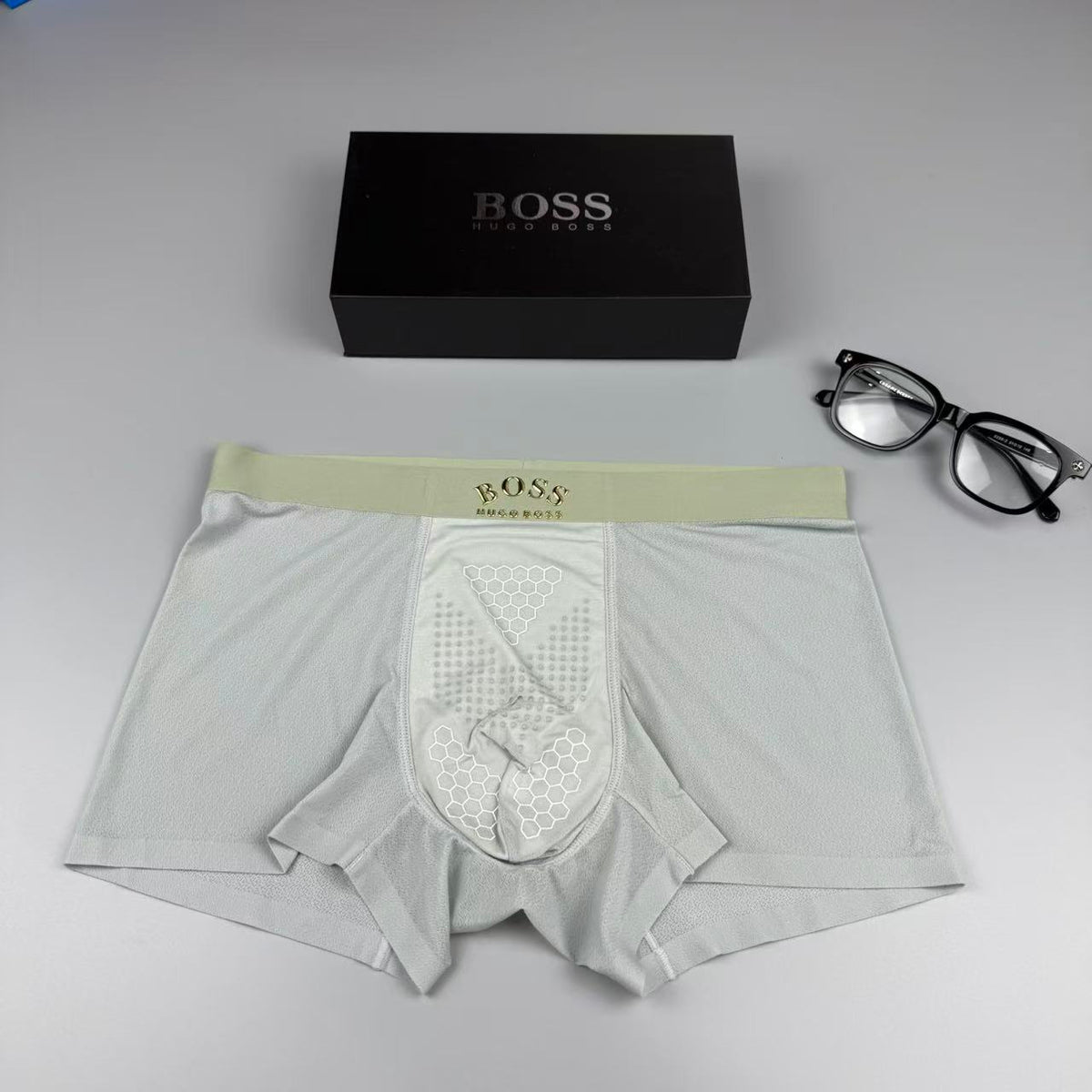 Boss Silk Logo Detail Men's Boxer Briefs - 3-Piece Box